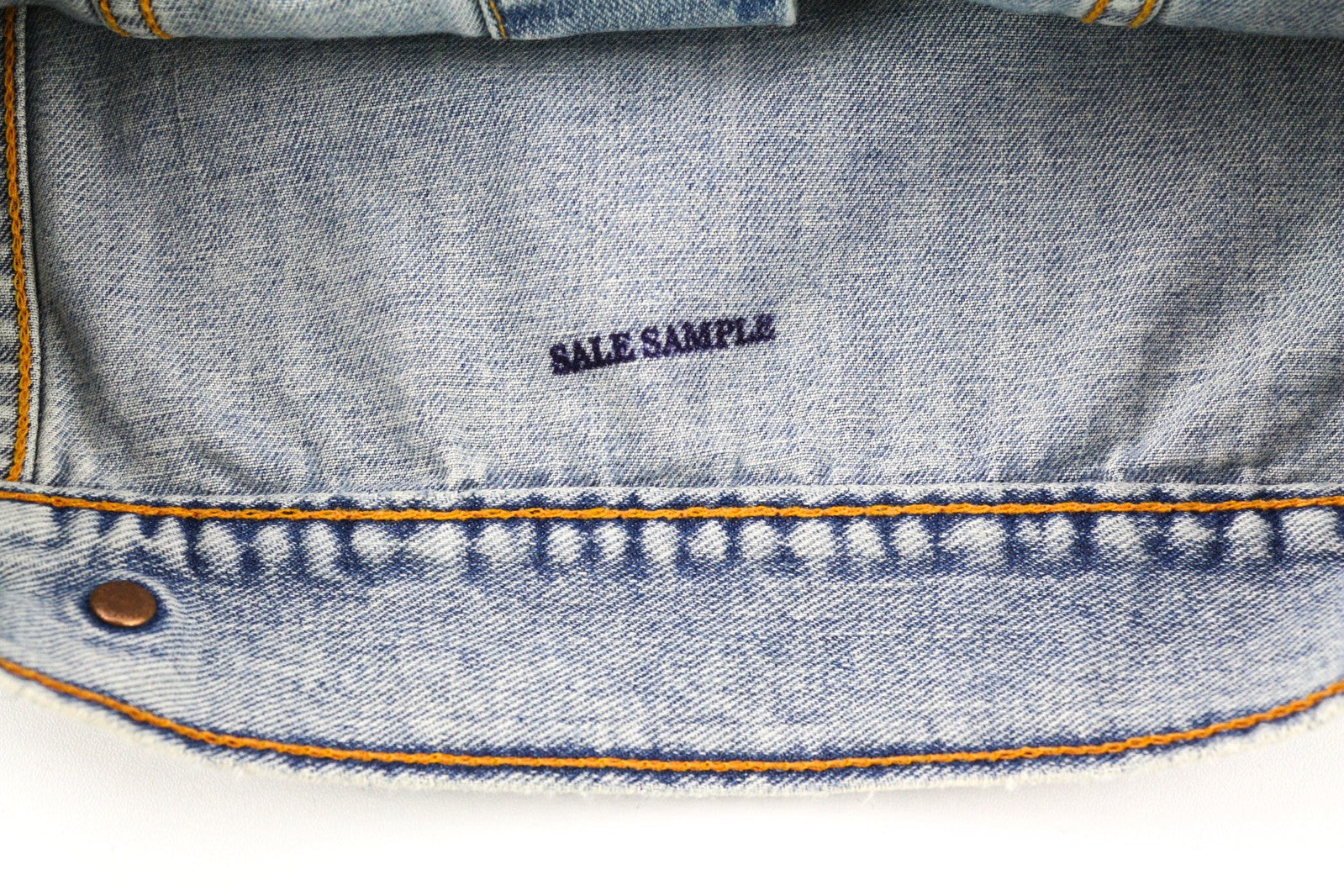 NUDIE JEANS Terry Men Jacket M Denim Bleach Washed Spread Neck Cotton Buttoned