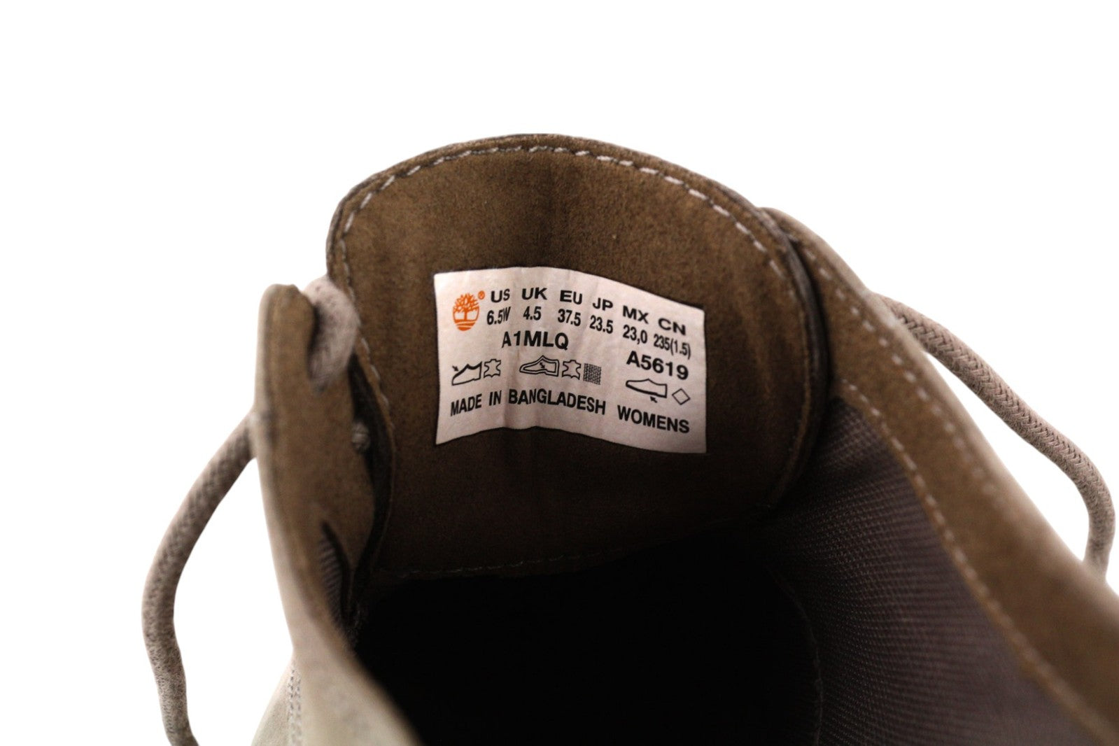 TIMBERLAND A1MLQ-A5619 Women Shoes EU37.5/38 Grey Brown Leather Low-Top Laced