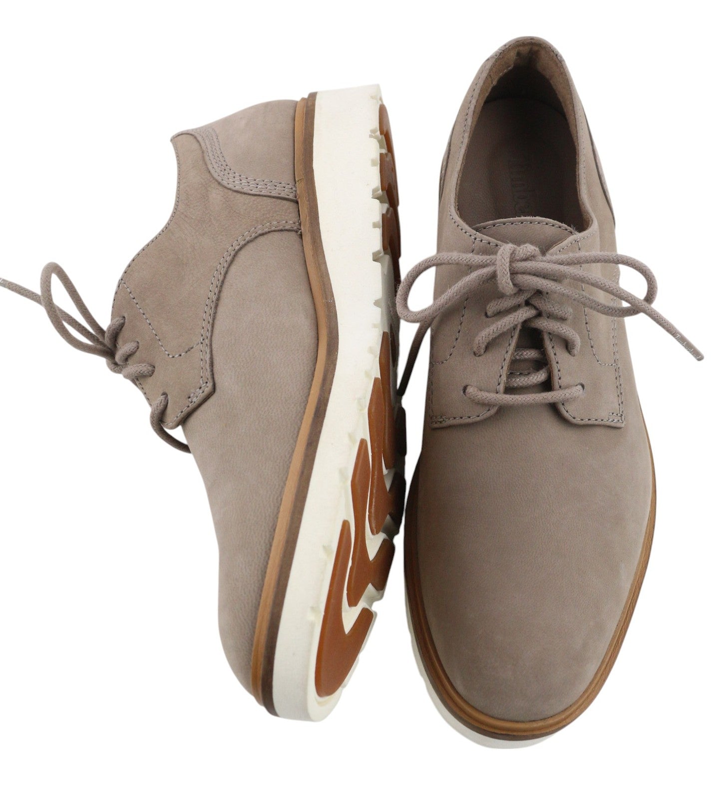 TIMBERLAND A1MLQ-A5619 Women Shoes EU37.5/38 Grey Brown Leather Low-Top Laced