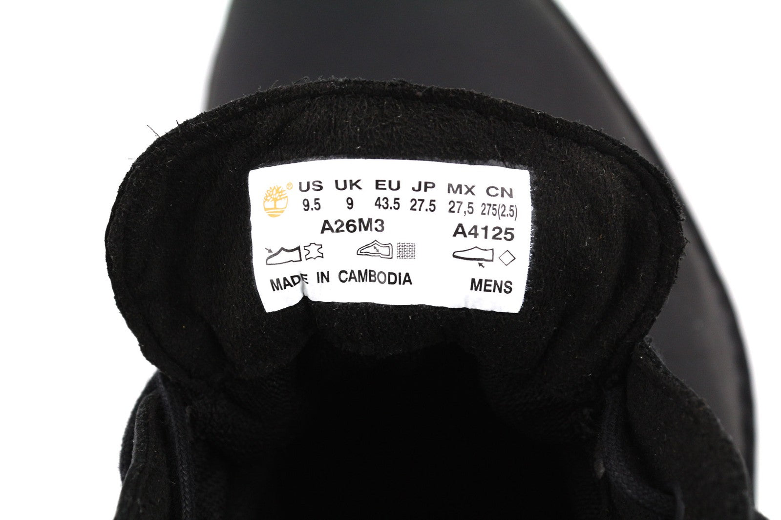 TIMBERLAND A26M3-A4825 Men Shoes EU43/43.5 Black Casual Leather LacedLogo