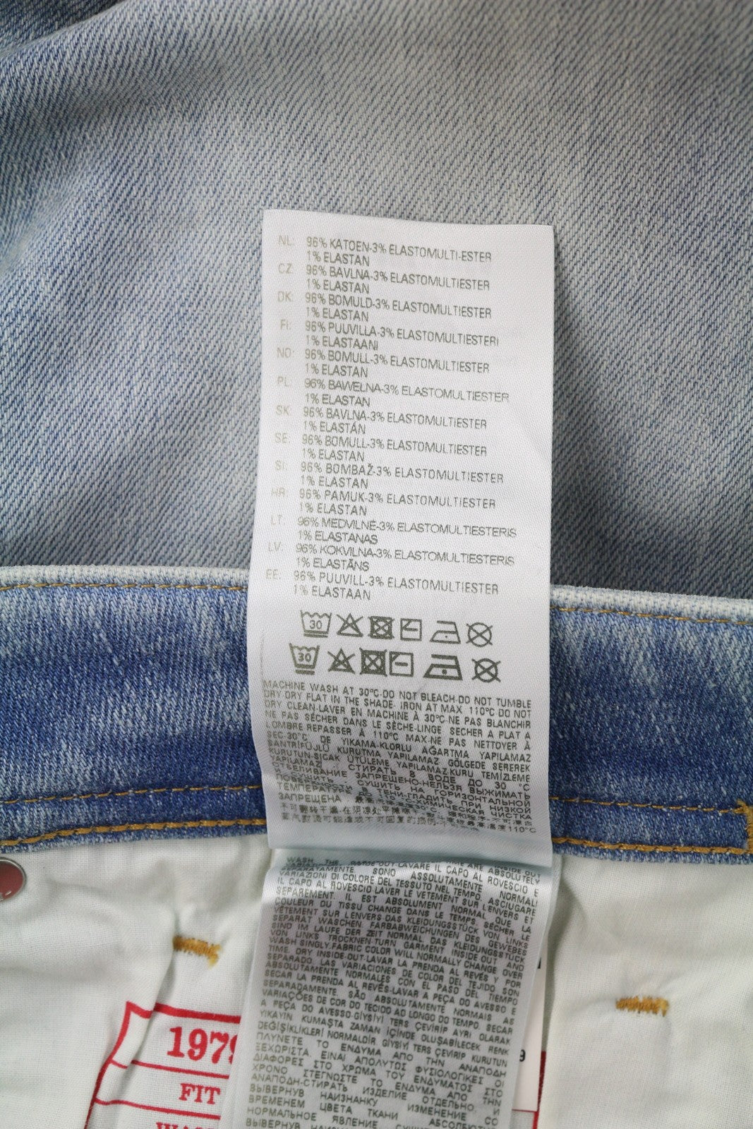 DIESEL 1979 Sleenker 09F08 Men Jeans W32/L32 Low Waist Skinny Paint Blue RRP€295