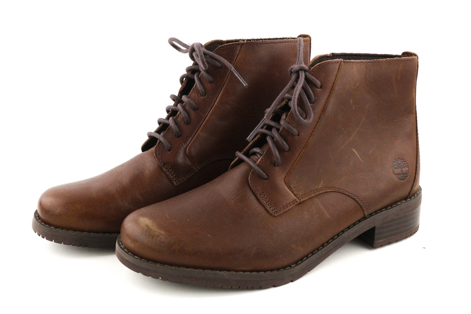 TIMBERLAND A2MKG-A6019 Women Shoes EU37.5/38 Dark Brown Casual Leather Laced