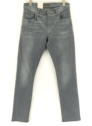 NUDIE JEANS Thin Finn Mens Jeans W30/L32 Slim Grey Cotton Elastane Faded Wash
