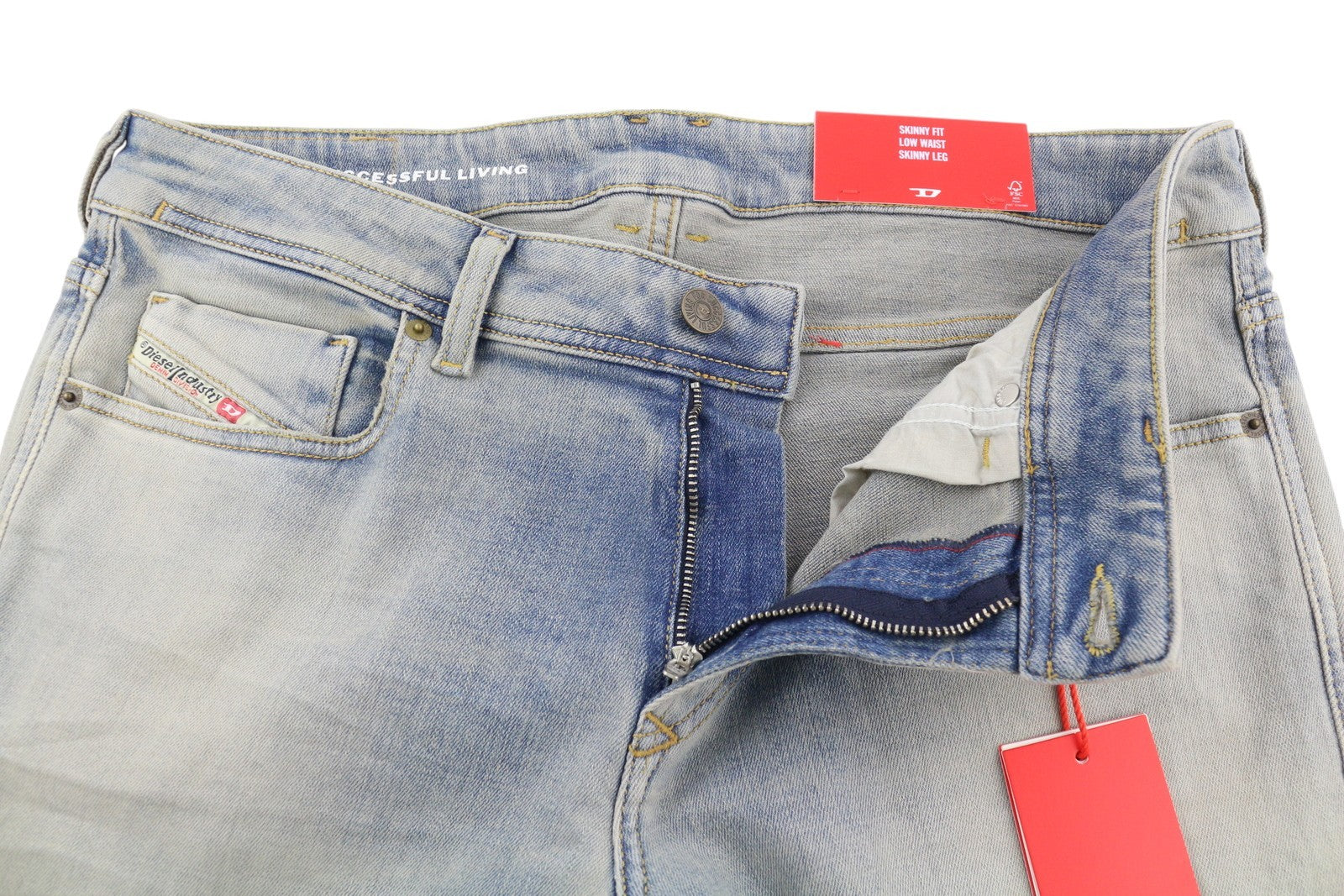 DIESEL 1979 Sleenker 09H75 Men Jeans W36/L30 Low Waist Skinny Blue RRP€295