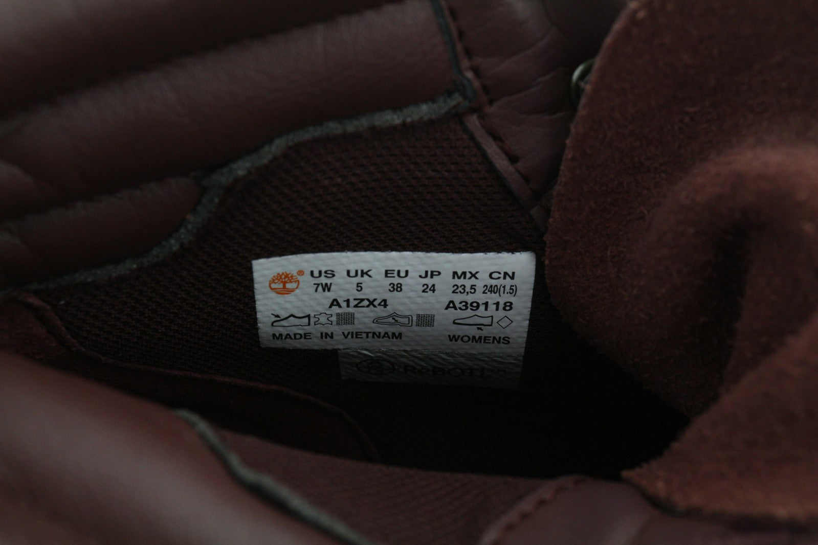 TIMBERLAND A1ZX4-A39118 Women Shoes EU38/38.5 Purple Leather Sneaker Style