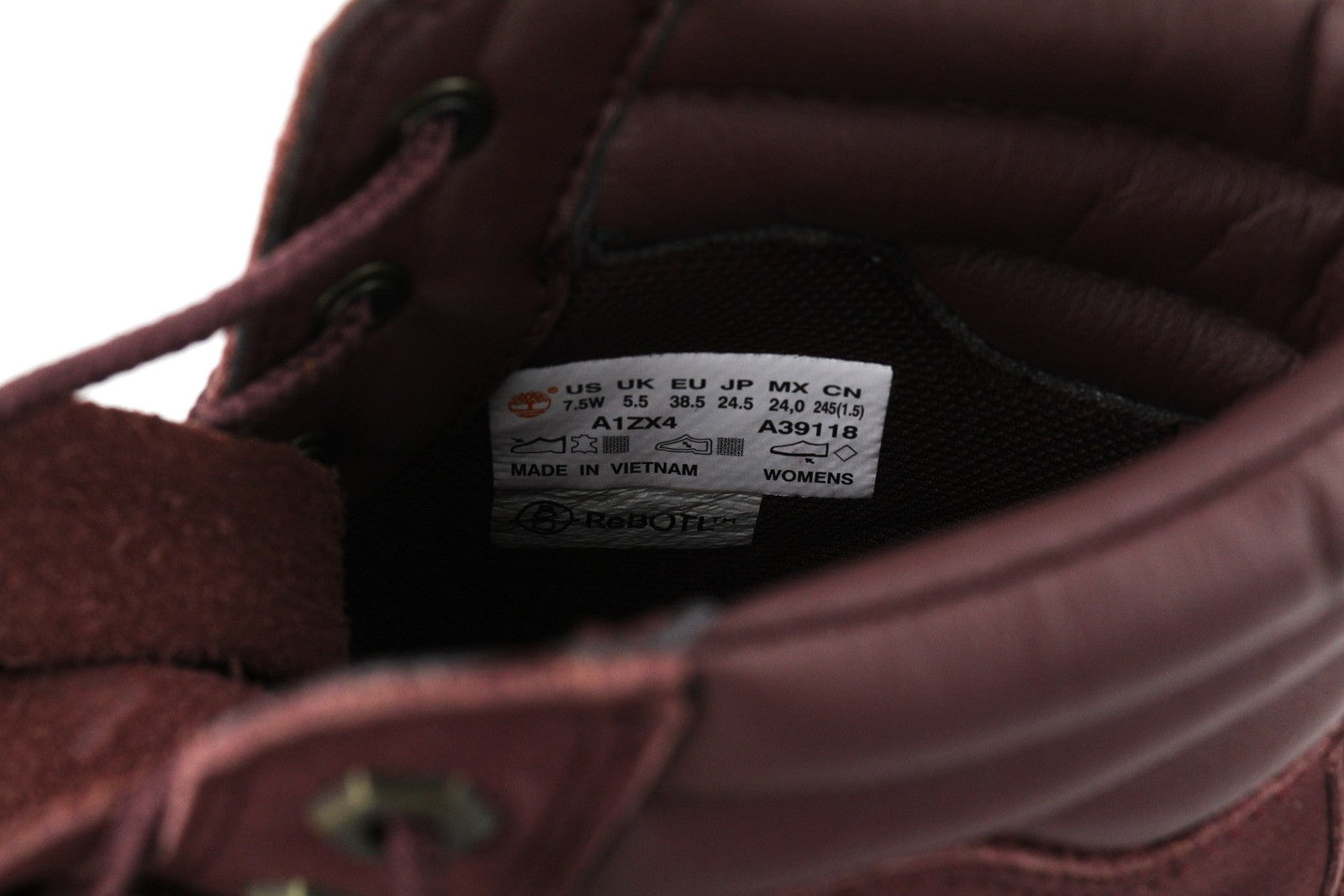 TIMBERLAND A1ZX4-A39118 Women Shoes EU38/38.5 Purple Leather Sneaker Style