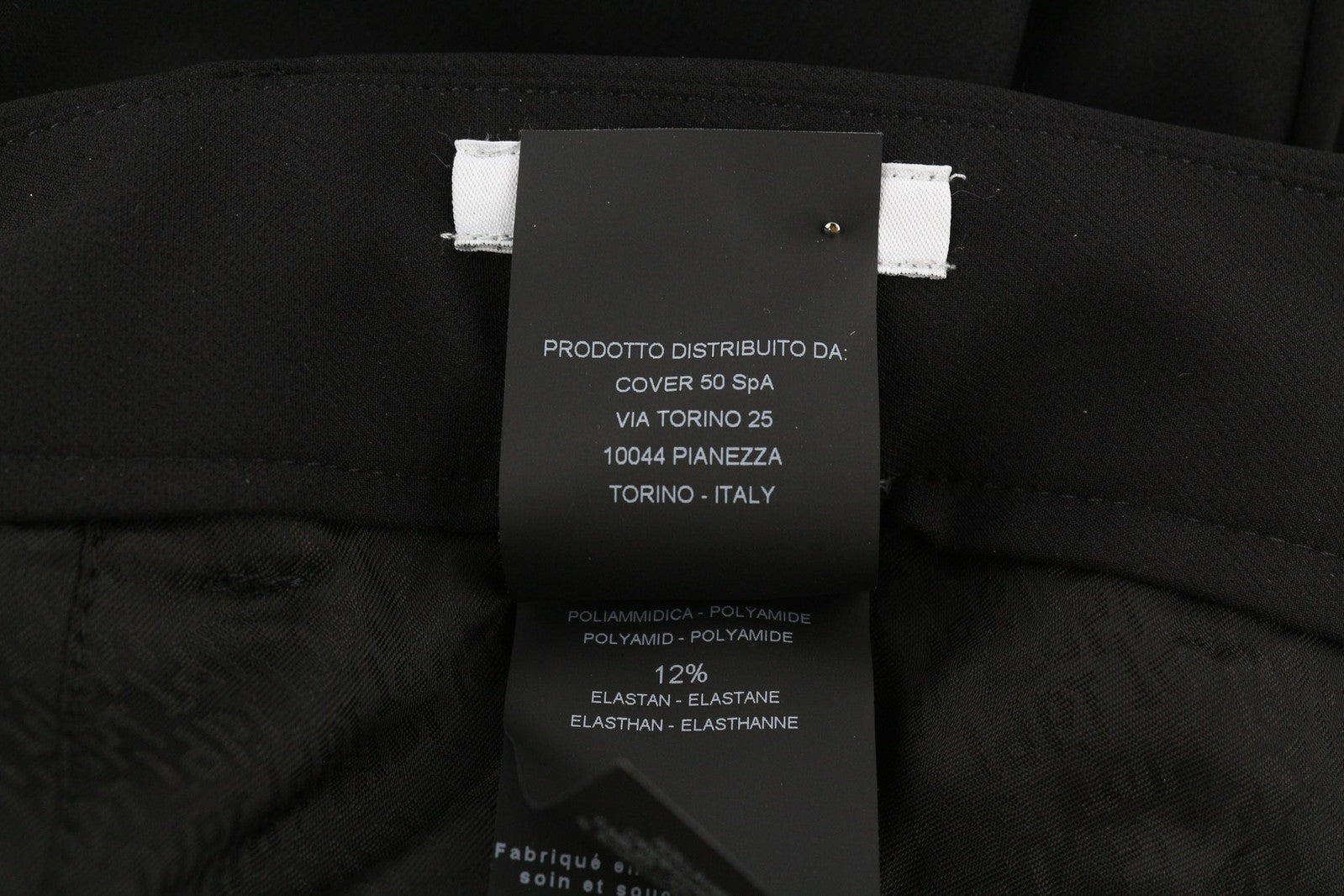 PT TORINO Lamda Men Trousers 52 W33 Black Chino Unfinished Hem Slim Fit Zipper