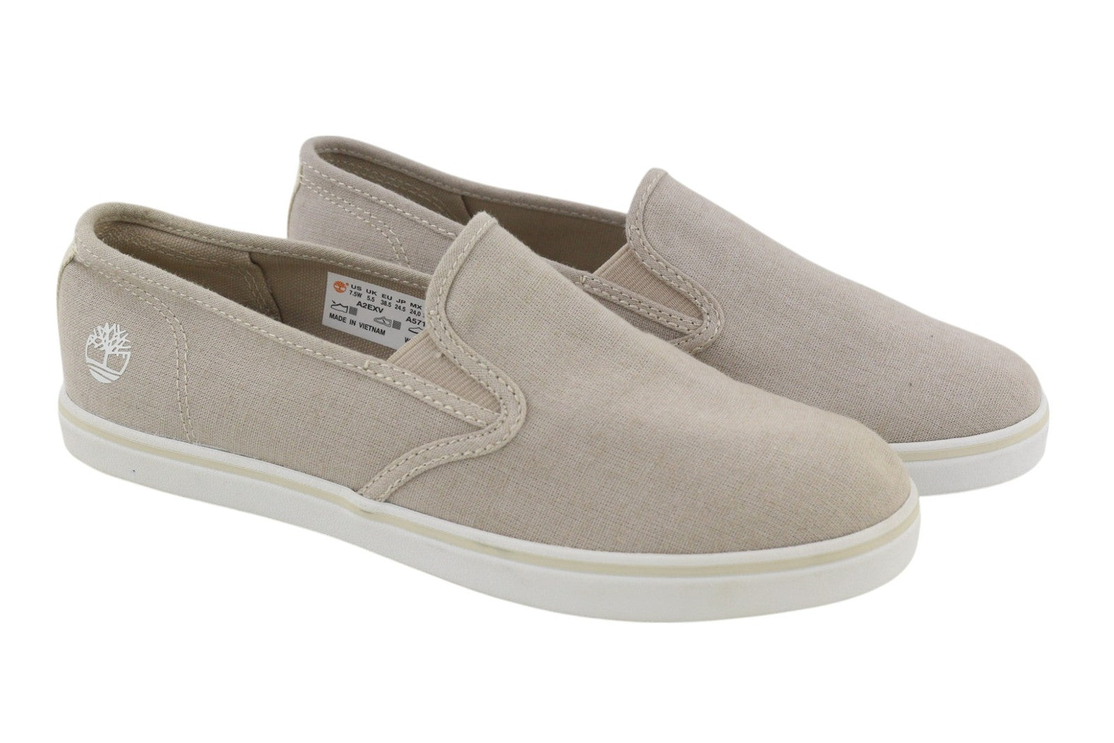 TIMBERLAND A2EXV-A57118 Women Shoes EU38/38.5 Grey Textile Slip On Loafers