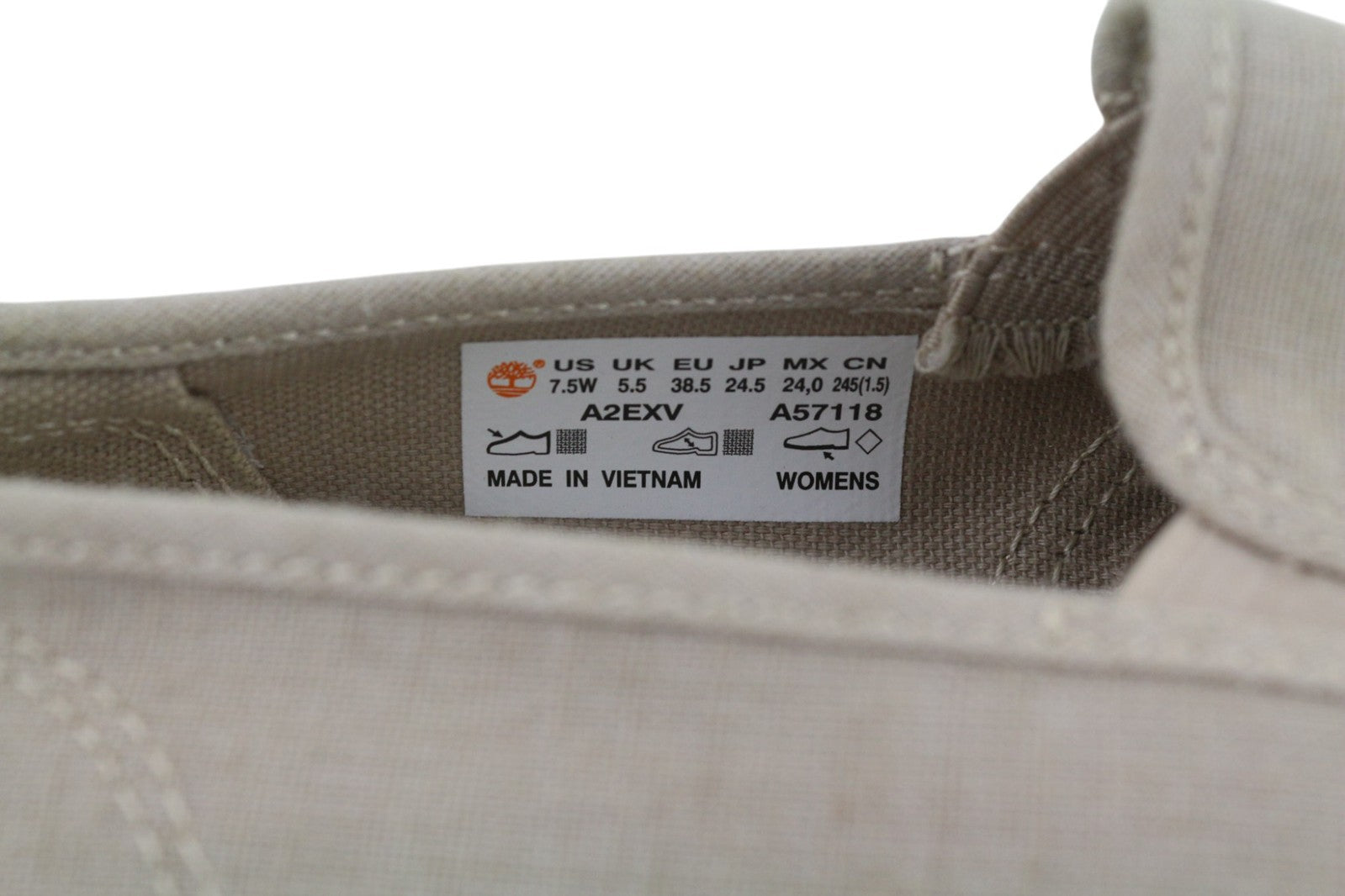 TIMBERLAND A2EXV-A57118 Women Shoes EU38/38.5 Grey Textile Slip On Loafers