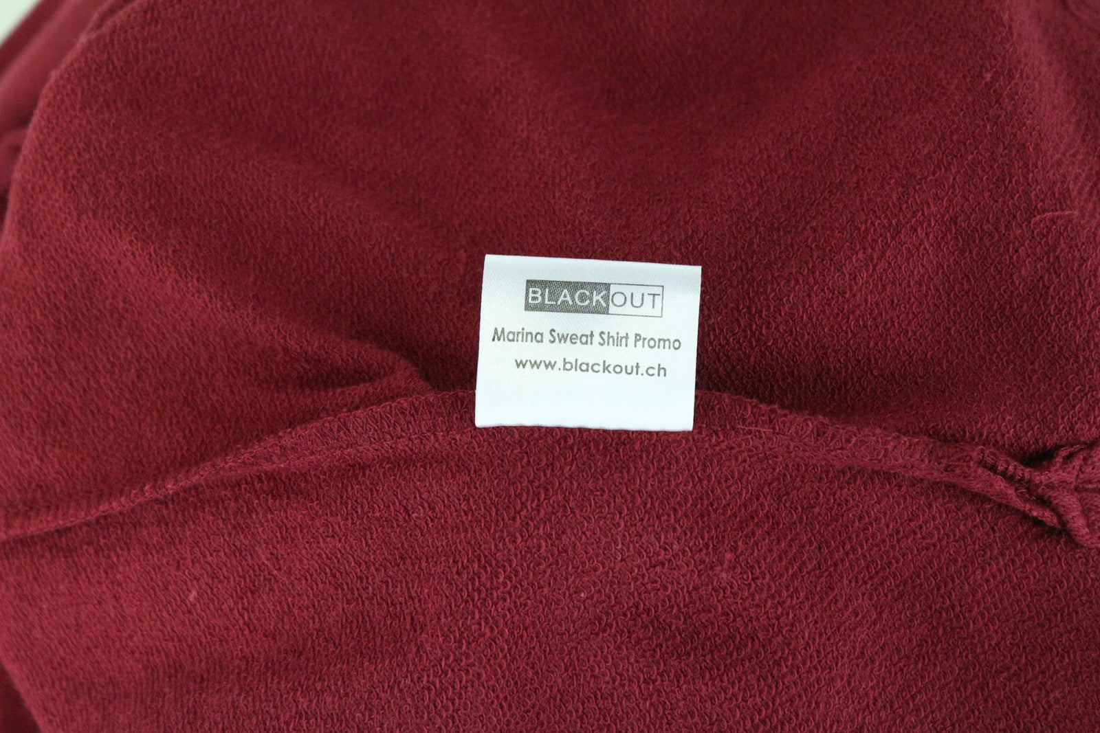 BLACK OUT Red Sweatshirt XS Cotton Blend Pullover Women's Dnn Denim Long Sleeve