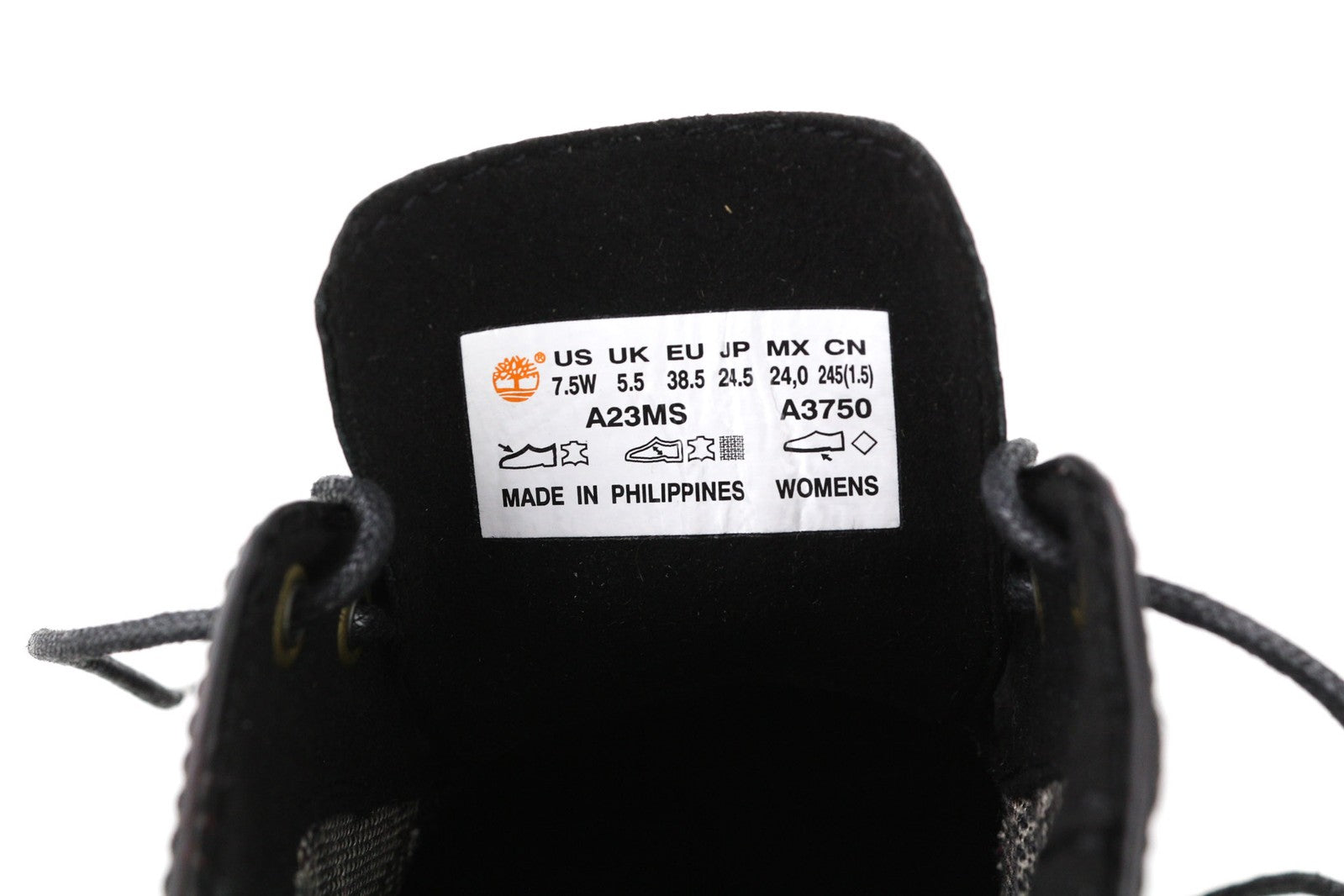 TIMBERLAND A23MS-A3750 Women Shoes EU37.5/38.5 Black Red Leather Low Wedge