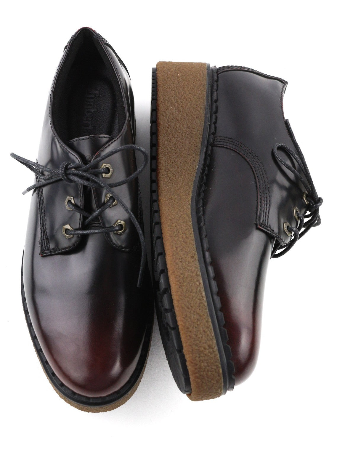 TIMBERLAND A23MS-A3750 Women Shoes EU37.5/38.5 Black Red Leather Low Wedge