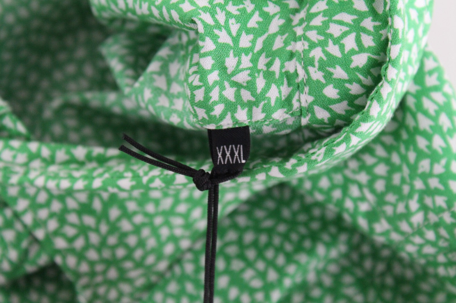 REPLAY Mens 3XL Green Shirt  Cotton White Pattern Button-Up Long Sleeves