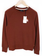 MAISON SCOTCH Women's XS Brown Sweatshirt Pullover Cotton Blend Long Sleeve