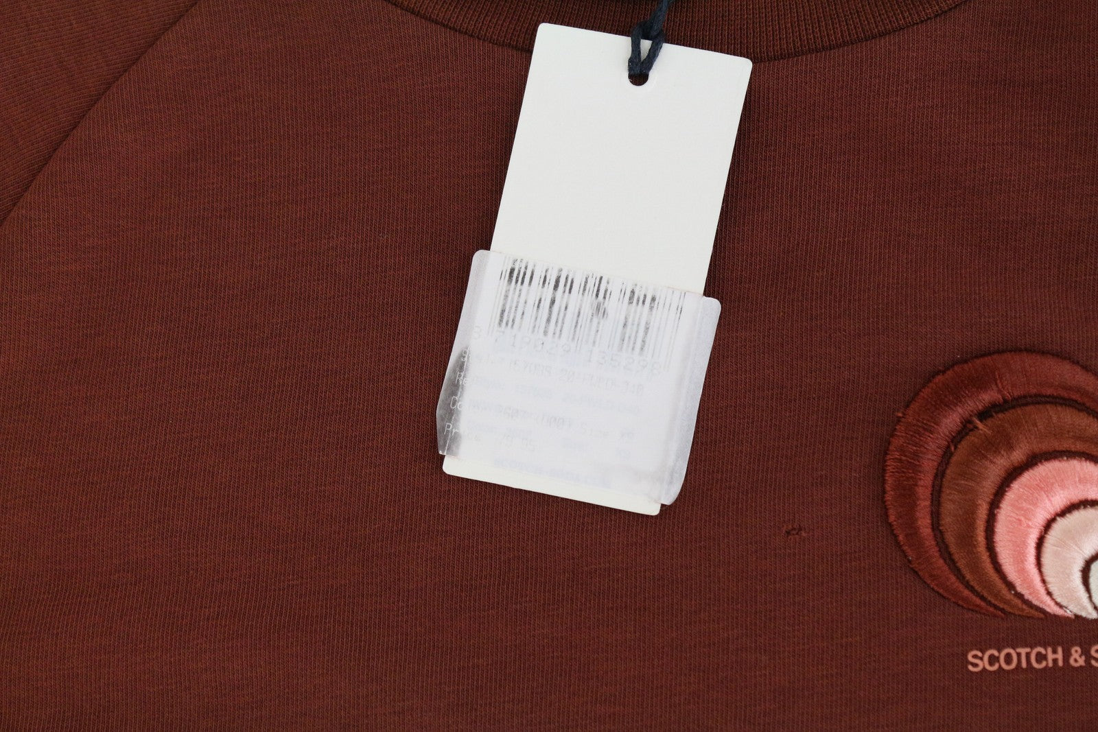 MAISON SCOTCH Women's XS Brown Sweatshirt Pullover Cotton Blend Long Sleeve