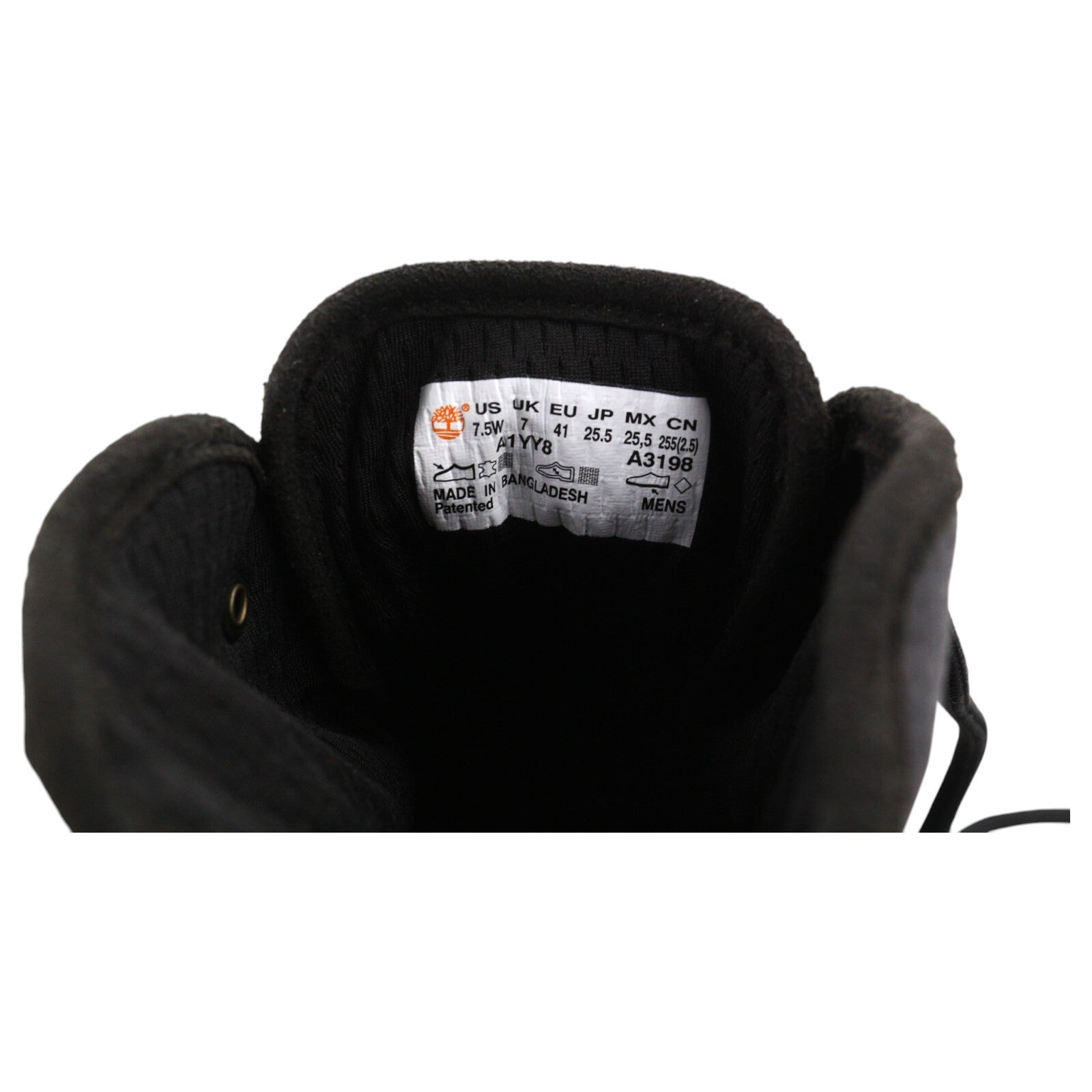 TIMBERLAND A1YY8-A3198 Men Trainers EU40/41 Black Leather High-Top Sneakers