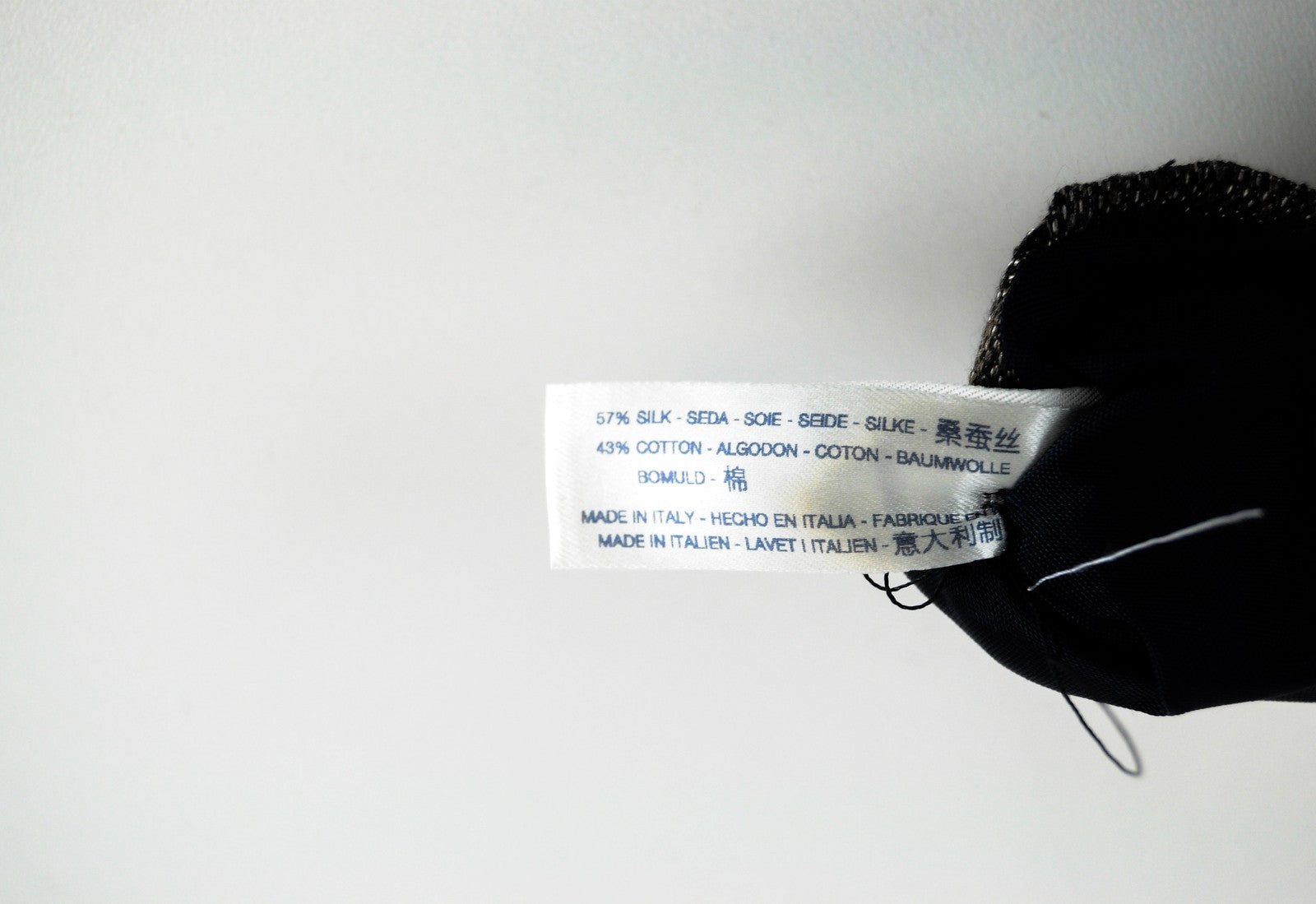 SUITSUPPLY Mens Tie 150 x 8 cm Grey Silk Cotton Paisley Pointed-End Pattern