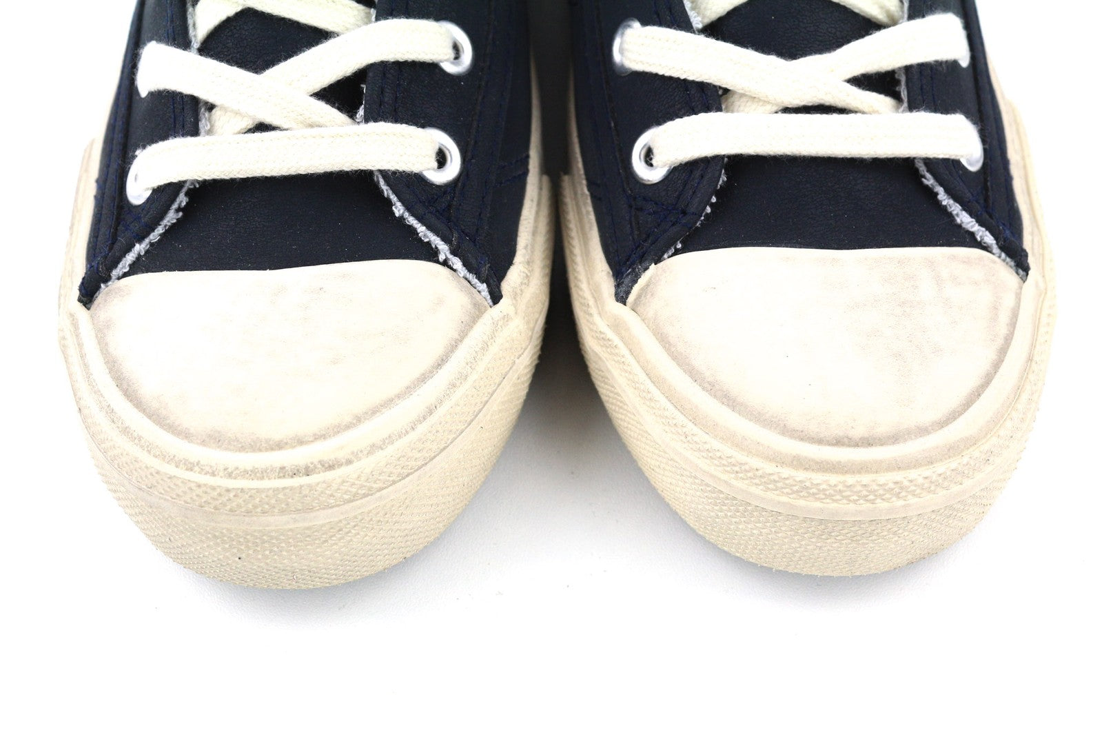 GUESS FM7EHIELE12 Men Trainers EU41 Navy Blue High-Top Laced Casual Sneakers