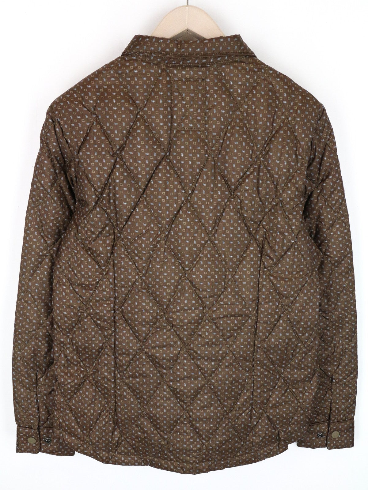 SCOTCH & SODA Quilted Brown Jacket 50 Ams Atelier Collared Snaps Men's Pattern