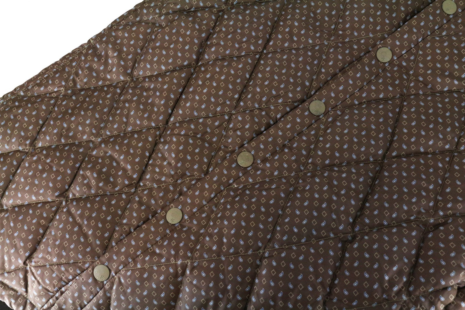 SCOTCH & SODA Quilted Brown Jacket 50 Ams Atelier Collared Snaps Men's Pattern