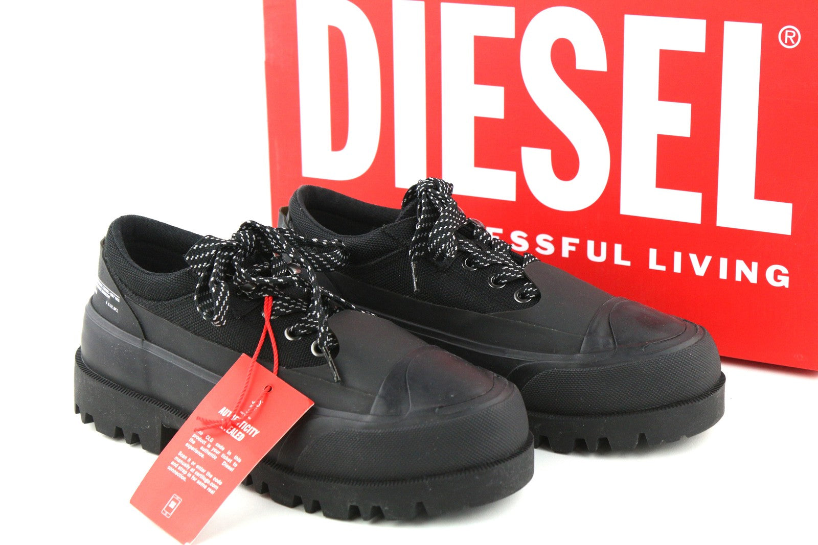 DIESEL D-Hiko SH X Women Shoes EU39 Men Black Unisex Low-Top Laced RRP€300
