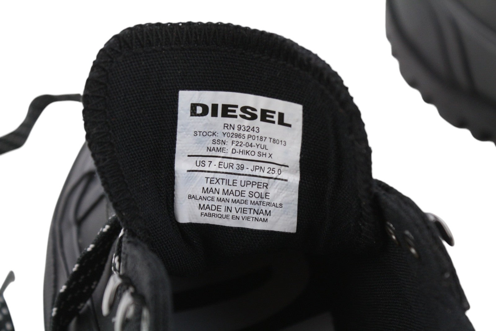 DIESEL D-Hiko SH X Women Shoes EU39 Men Black Unisex Low-Top Laced RRP€300