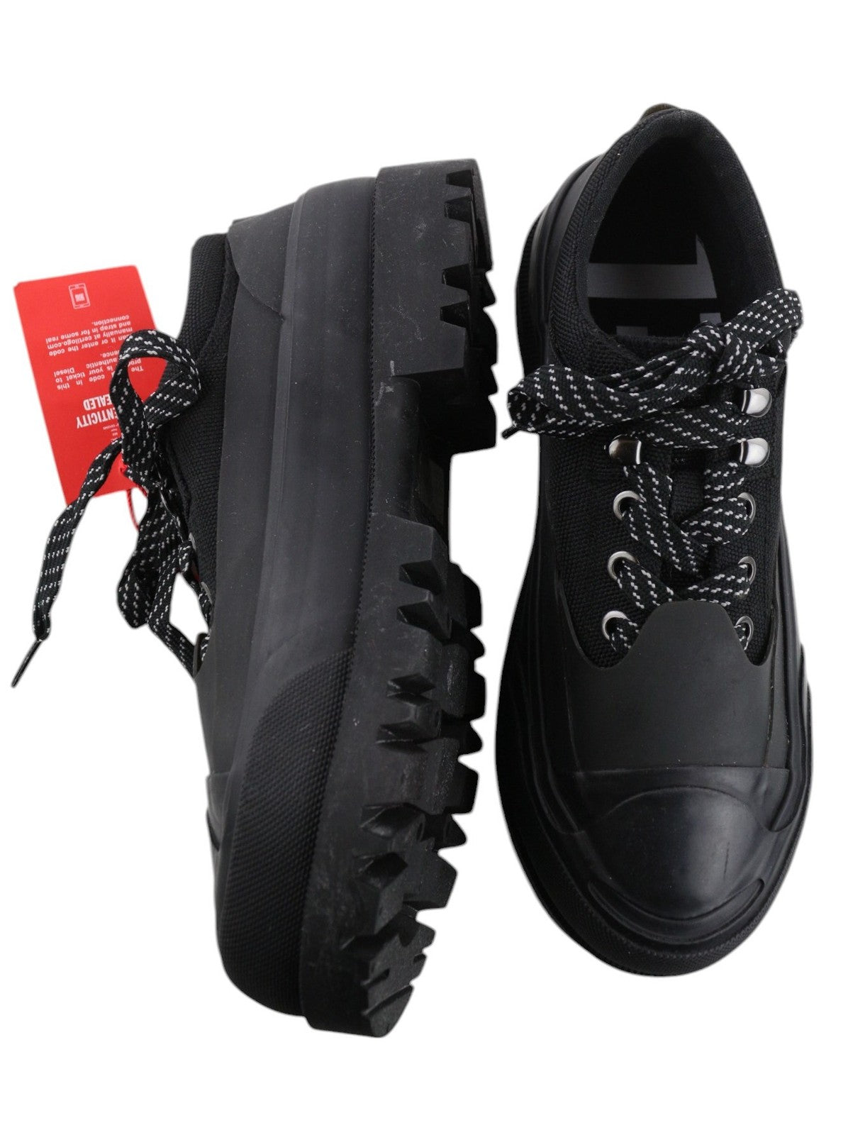 DIESEL D-Hiko SH X Women Shoes EU39 Men Black Unisex Low-Top Laced RRP€300