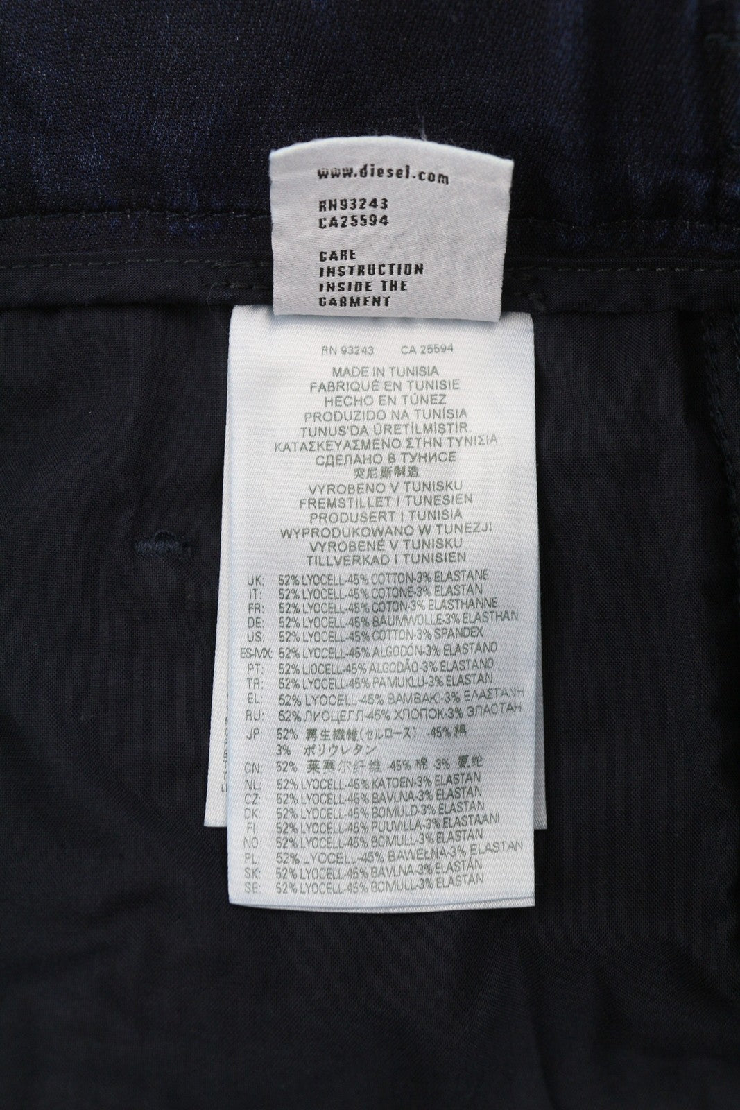 DIESEL D-Krooley-Cargo-Ne 069ZJ Men Jeans W34 Belted Tapered Leg RRP€295 Blue