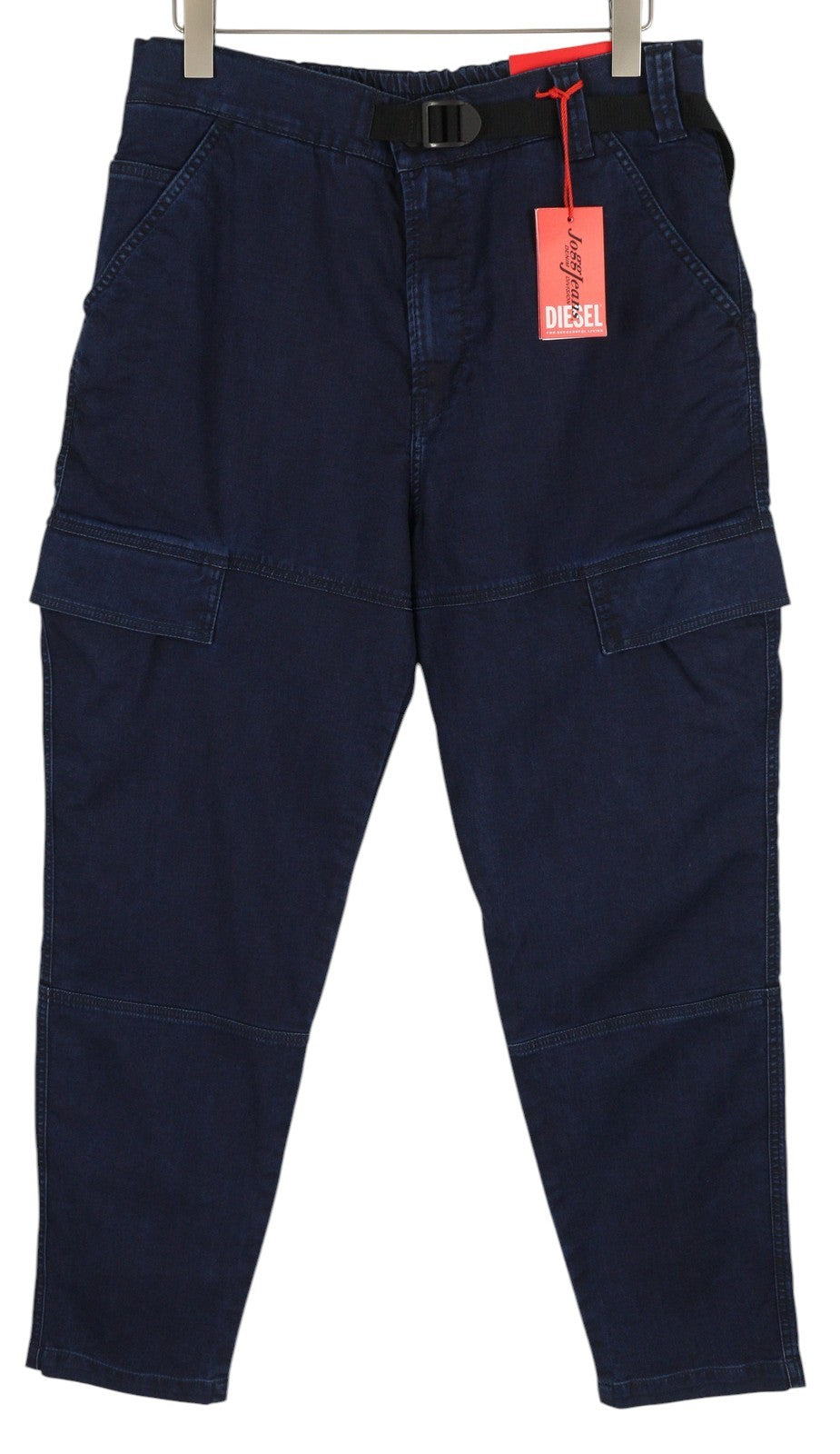 DIESEL D-Krooley-Cargo-Ne 069ZJ Men Jeans W34 Belted Tapered Leg RRP€295 Blue