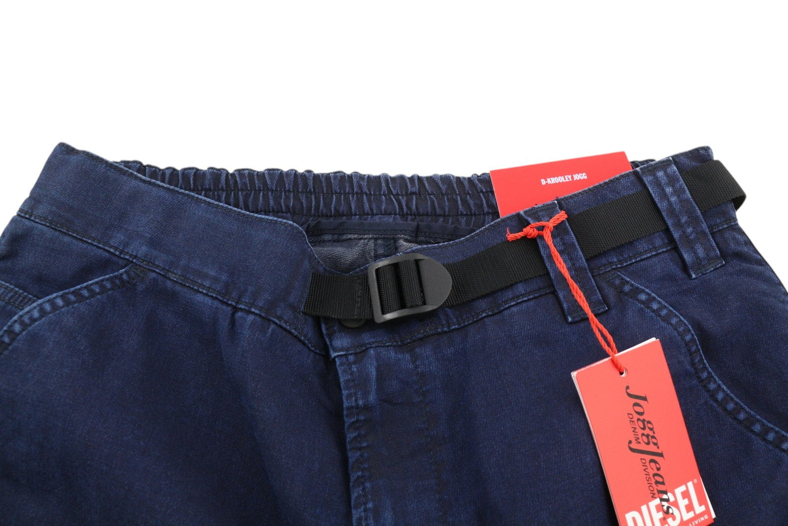 DIESEL D-Krooley-Cargo-Ne 069ZJ Men Jeans W34 Belted Tapered Leg RRP€295 Blue