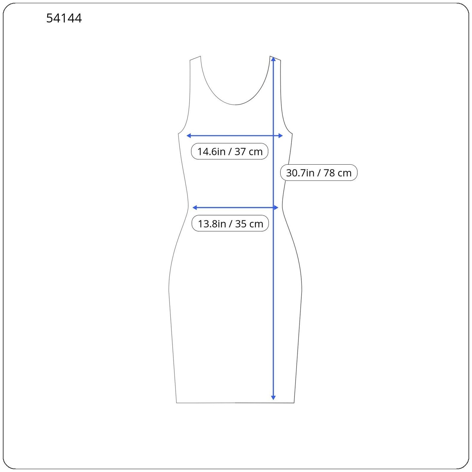 SUISTUDO Orion Womens Top UK8 Sleeveless Blue Linen Wool V-Neck Lined Dress