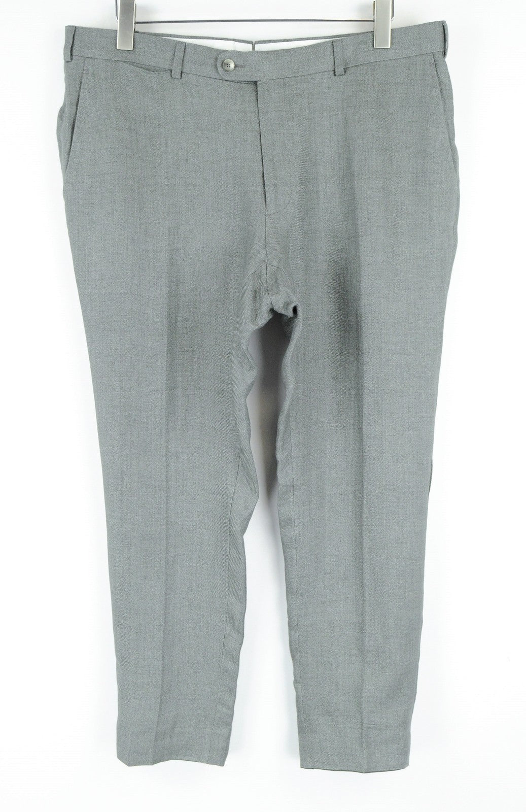 SUITSUPPLY Soho Mens Trousers UK38R Grey  Linen Dress Pleated Dress