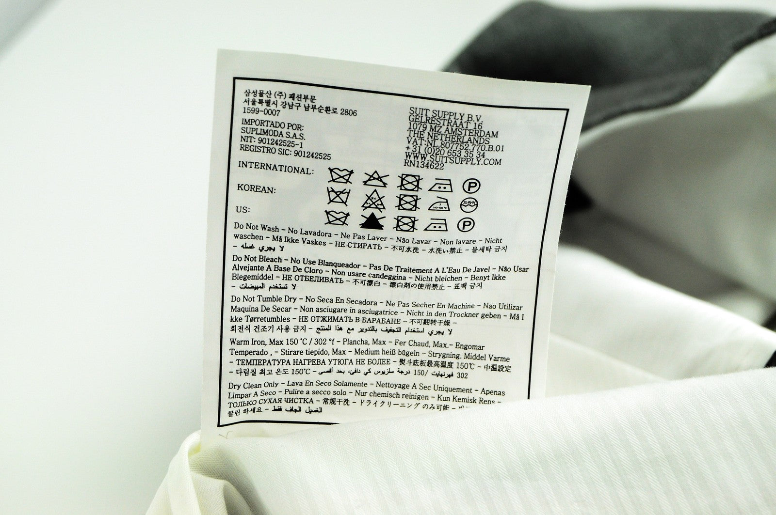 SUITSUPPLY Soho Mens Trousers UK38R Grey  Linen Dress Pleated Dress