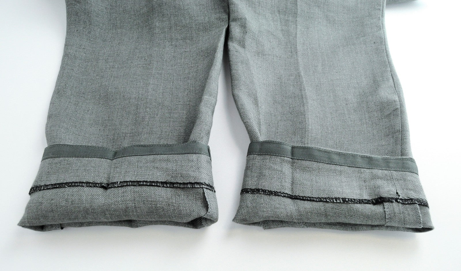 SUITSUPPLY Soho Mens Trousers UK38R Grey  Linen Dress Pleated Dress