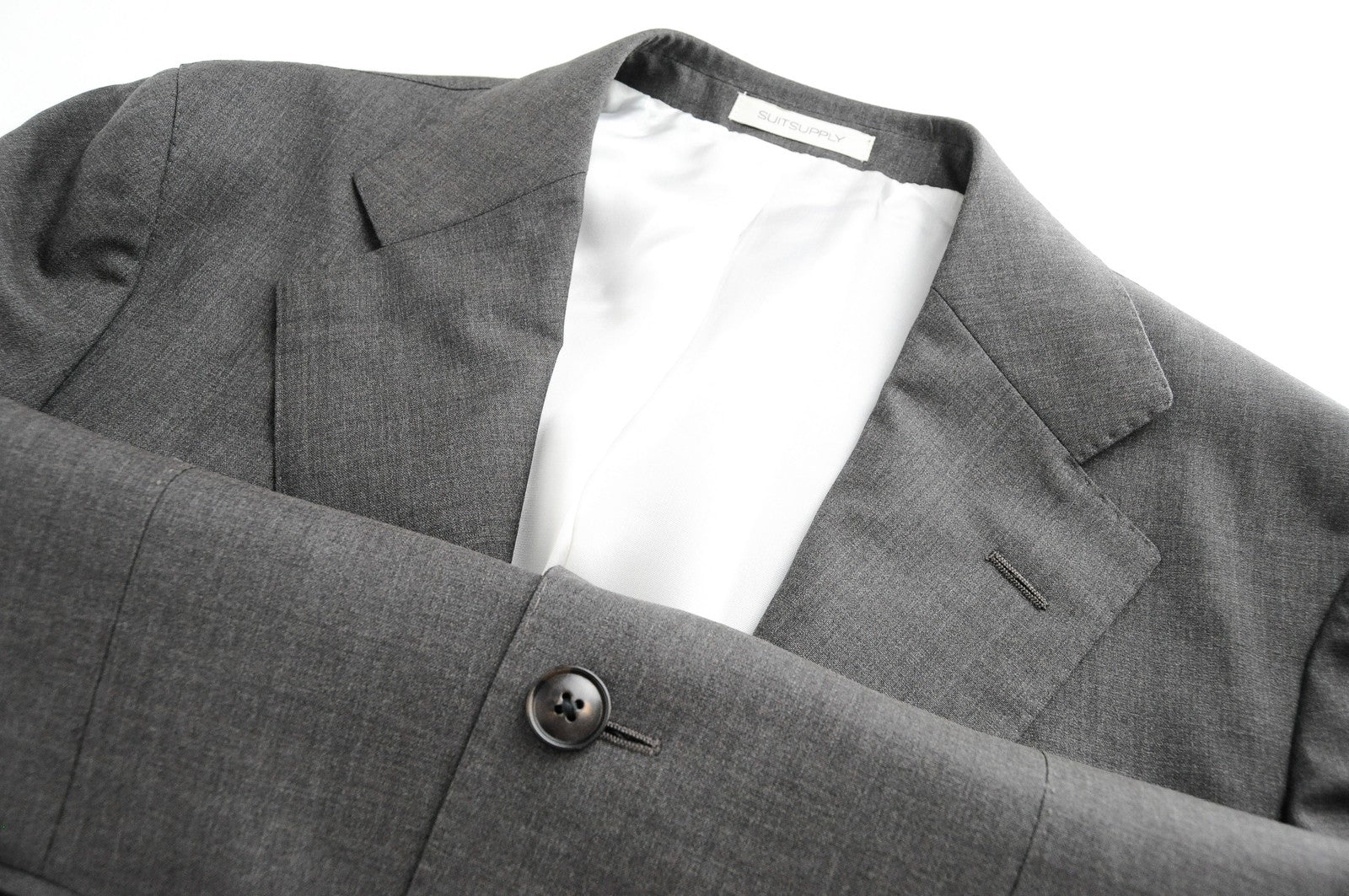 SUITSUPPLY Havana Welt Mens Blazer UK40S Slim Grey  Wool Super  Lined