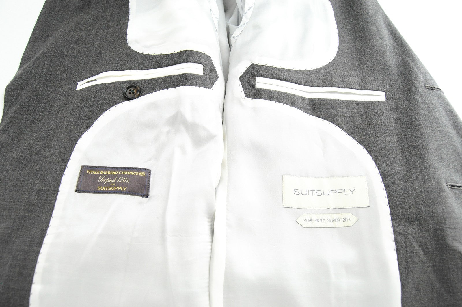 SUITSUPPLY Havana Welt Mens Blazer UK40S Slim Grey  Wool Super  Lined