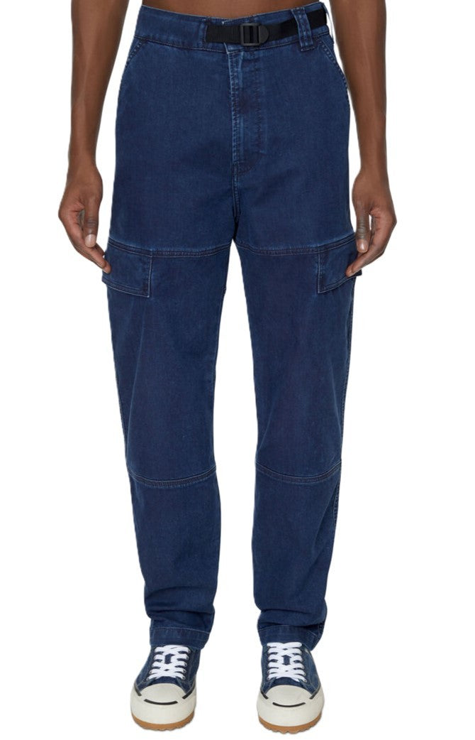 DIESEL D-Krooley-Cargo-Ne 069ZJ Men Jeans W32 Belted Tapered Blue RRP€295