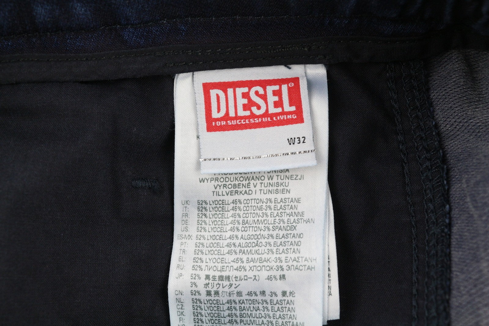 DIESEL D-Krooley-Cargo-Ne 069ZJ Men Jeans W32 Belted Tapered Blue RRP€295