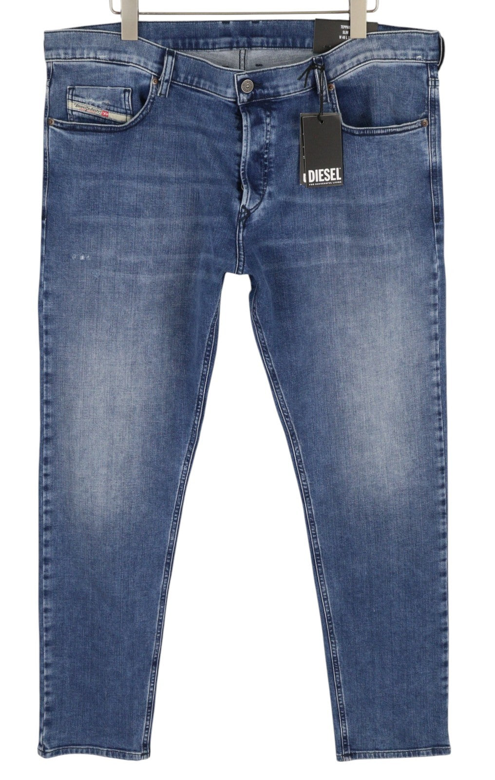 DIESEL Tepphar R4K92 Men Jeans W40/L32 Slim Fit Button Fly Washed Blue RRP€250