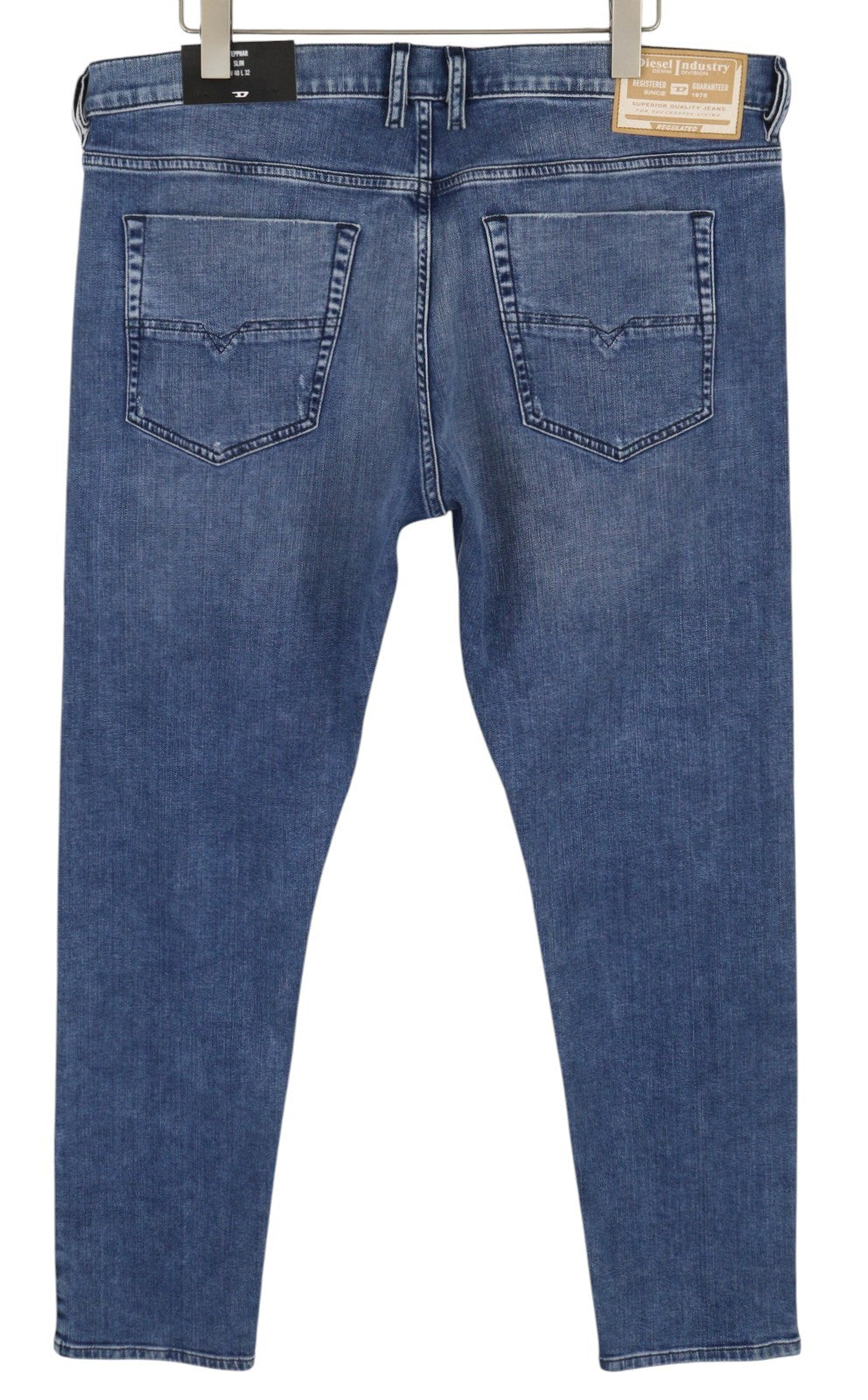 DIESEL Tepphar R4K92 Men Jeans W40/L32 Slim Fit Button Fly Washed Blue RRP€250