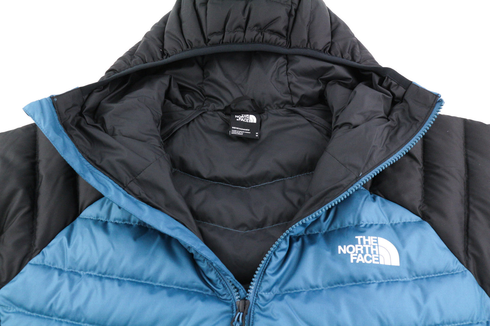 THE NORTH FACE Hometown Men Jacket M 550 Down Filled Quilted Hooded Puffer Logo