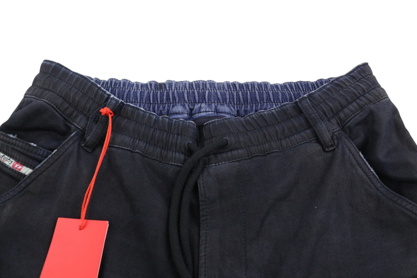 DIESEL D-Krooley-Cargo Jogg 09H05 Men Jeans W32 Elastic Waist RRP€350 Dark Blue