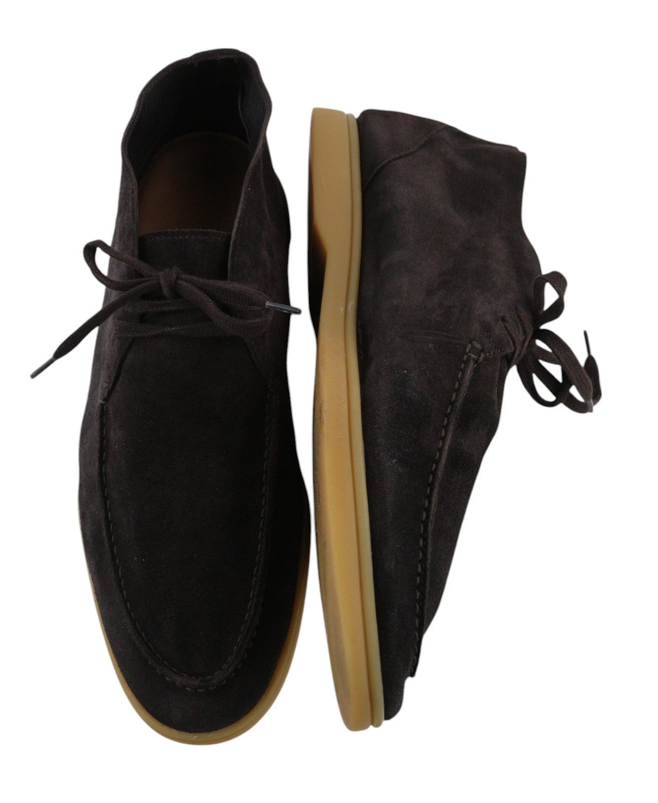 SUITSUPPLY Men Shoes EU43 Dark Brown Leather Suede Casual Laced High Top