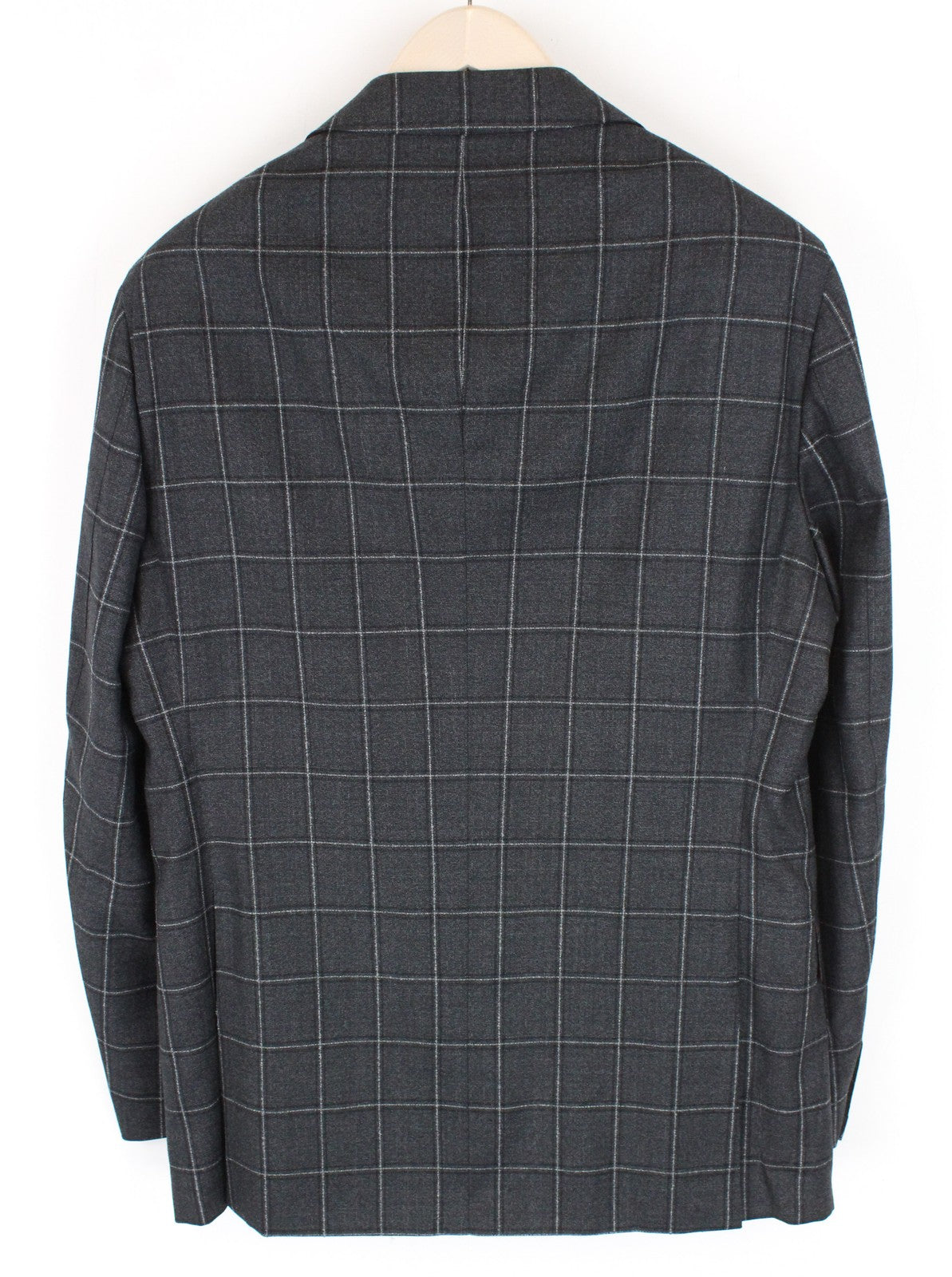 SUITSUPPLY Sienna Mens Blazer UK40R Single-Breasted Wool Dark Grey Checkered