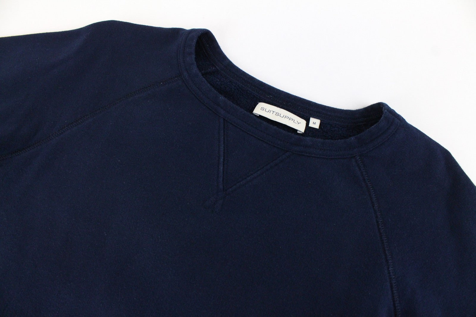 SUITSUPPLY Mens Sweatshirt M Dark Blue Cotton Pullover Long Sleeved Casual
