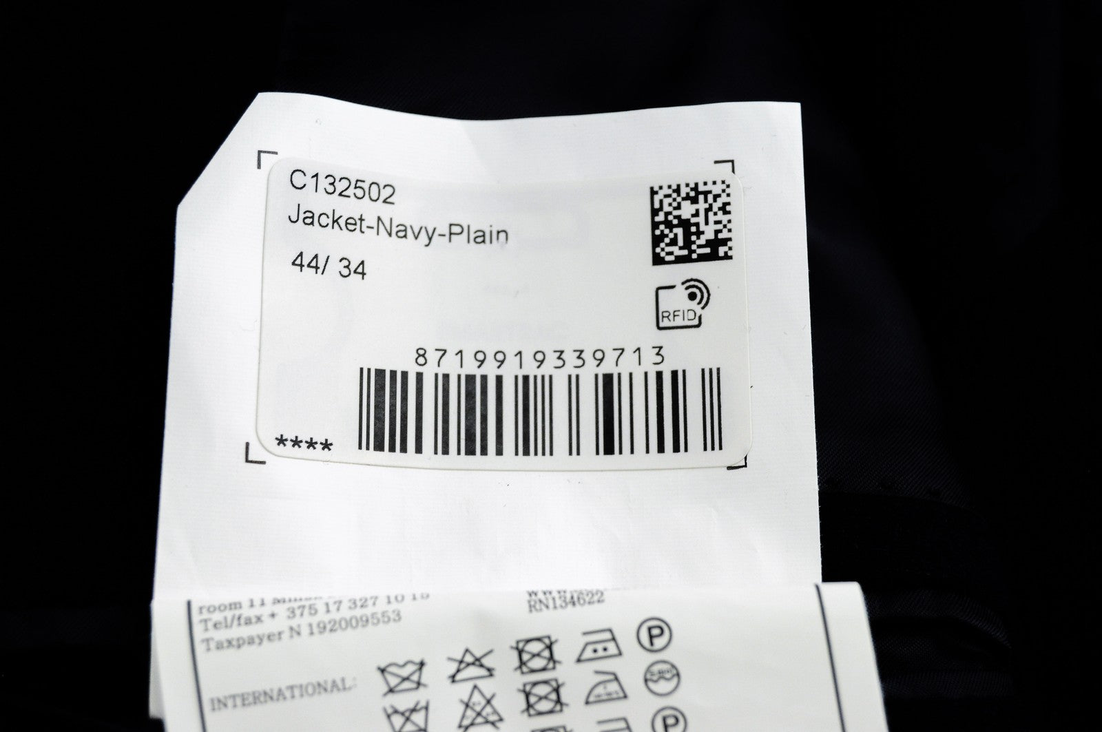 SUITSUPPLY Havana Patch Mens Blazer UK34R Navy Slim Cut Cotton Wool Linen