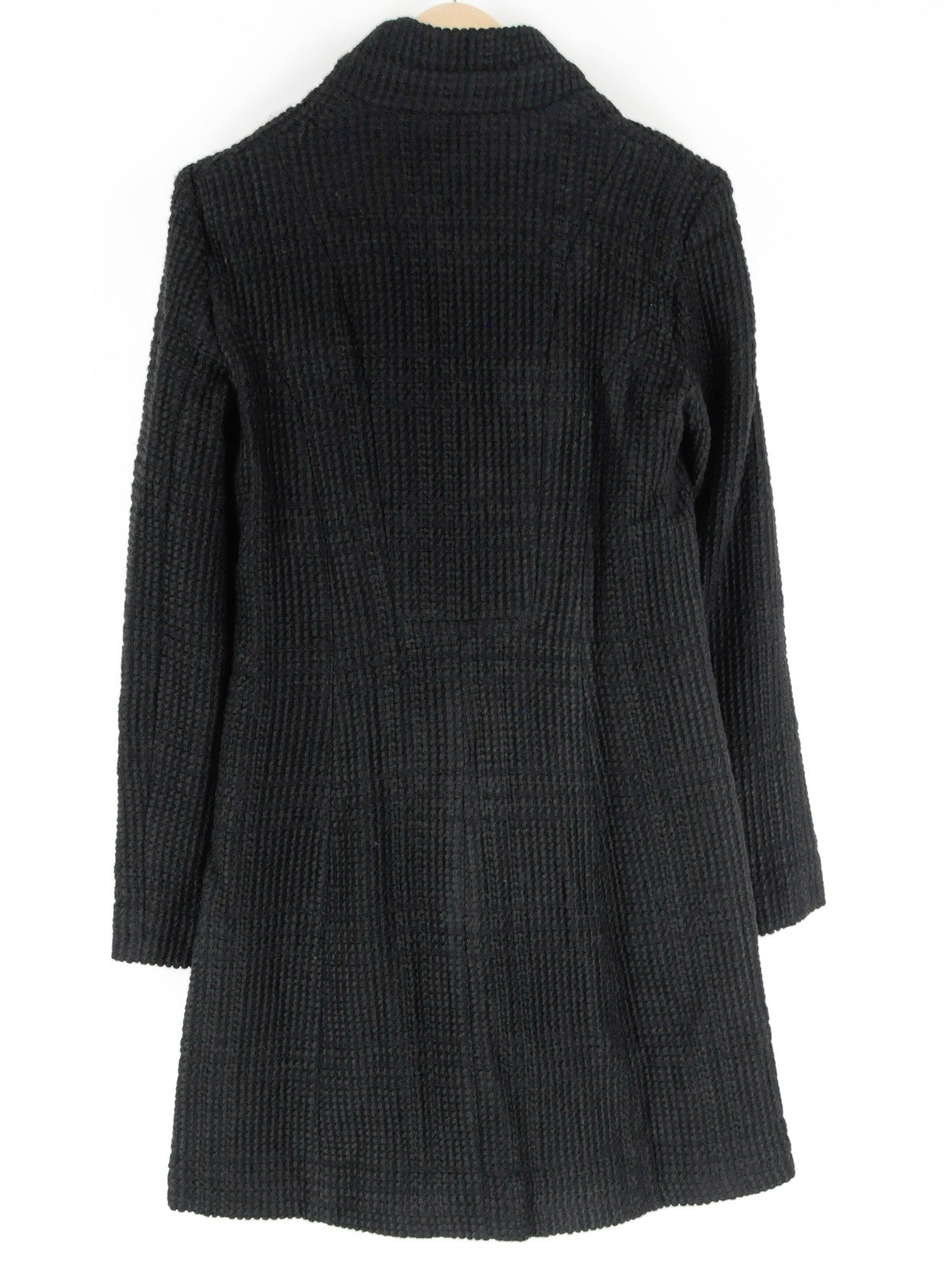 DESIGUAL L'Adoration Womens Coat 38 Black Cotton Blend Lined Pattern