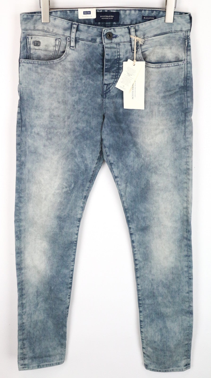 SCOTCH & SODA W32/L34 Jeans Slim Fit 5-Pocket Stretch Blue Cotton Ralston Men`s