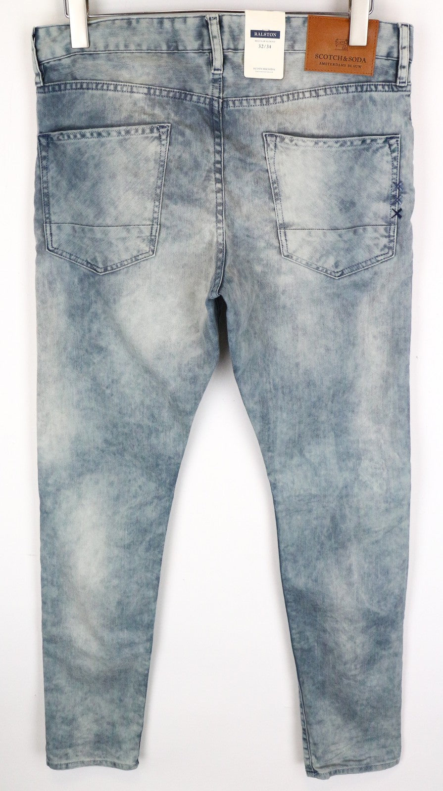 SCOTCH & SODA W32/L34 Jeans Slim Fit 5-Pocket Stretch Blue Cotton Ralston Men`s