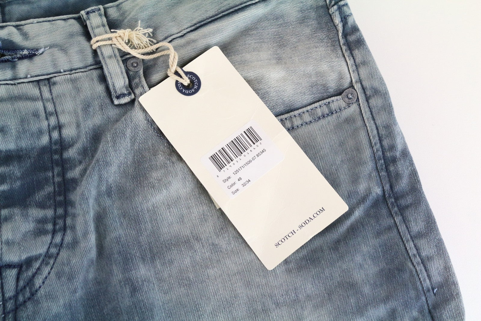 SCOTCH & SODA W32/L34 Jeans Slim Fit 5-Pocket Stretch Blue Cotton Ralston Men`s